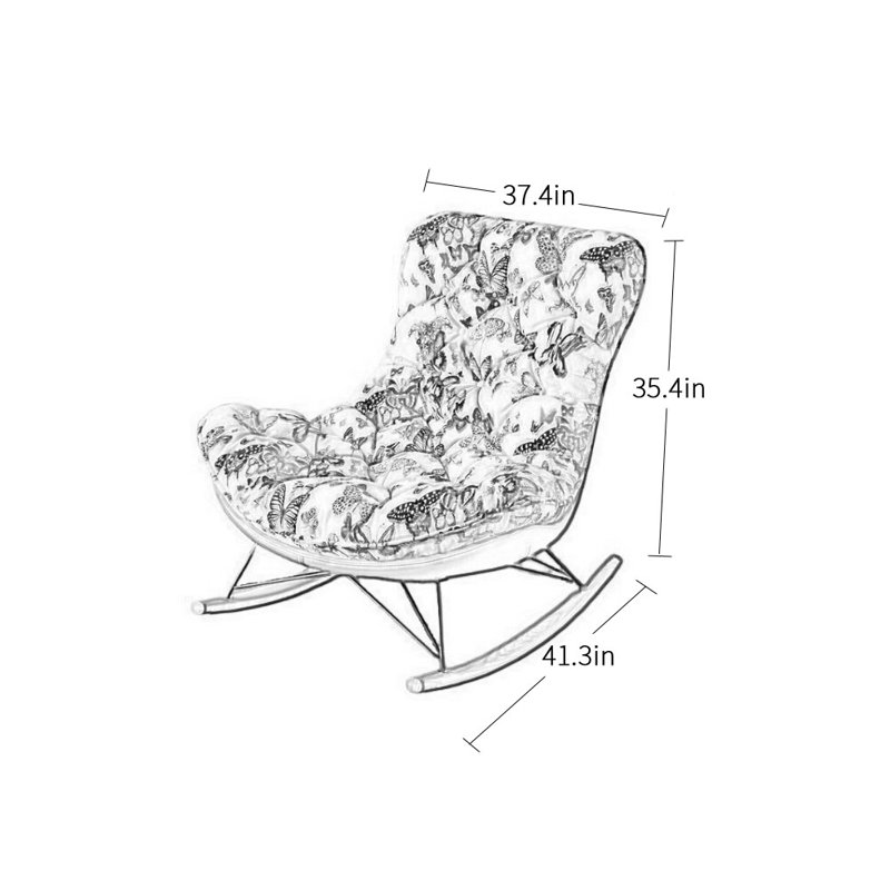 Chaise berçante Moka, Brun