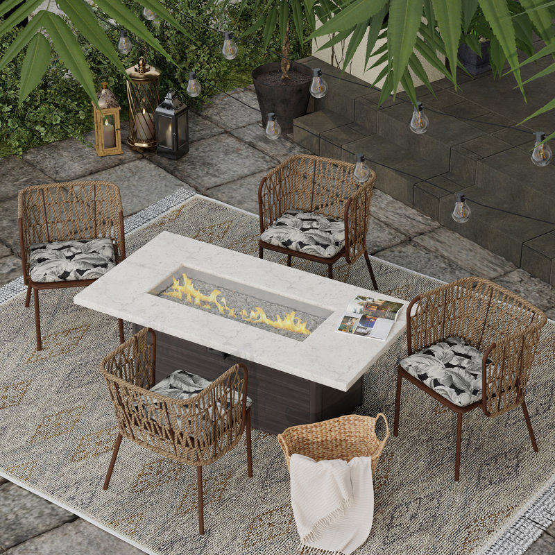 Clarmont Outdoor Chair Cushion with Ties and Hanger Loop, Black