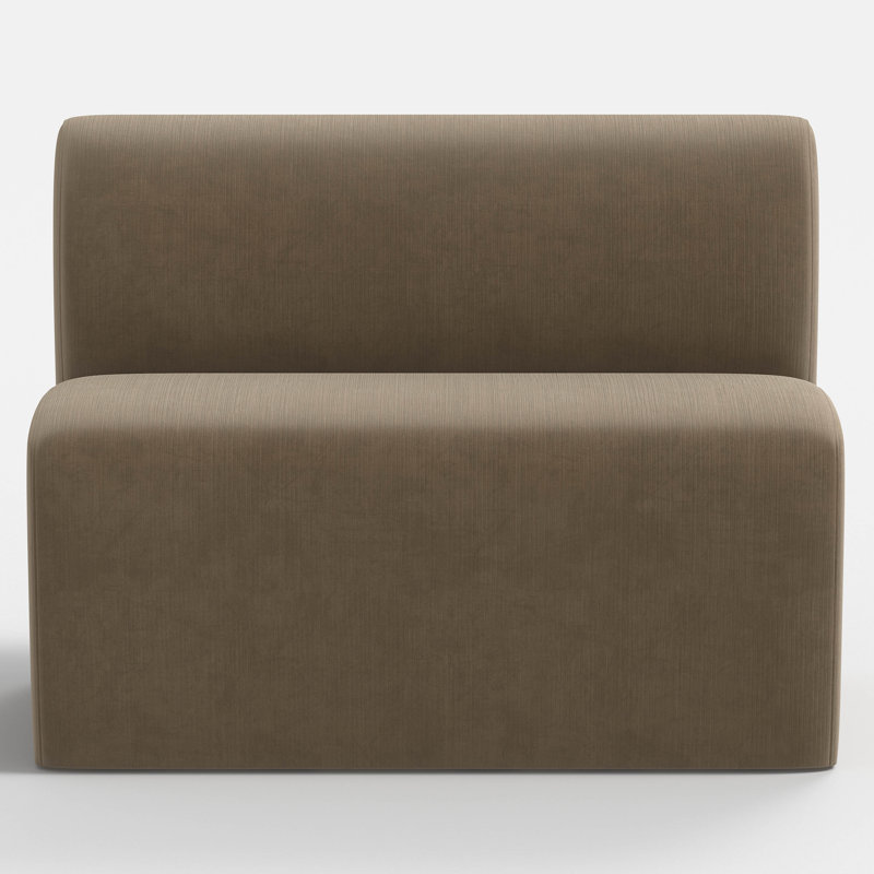 Banquette Sophia, Velours performance, noyer