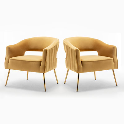 Fauteuil d'appoint en velours Chynna