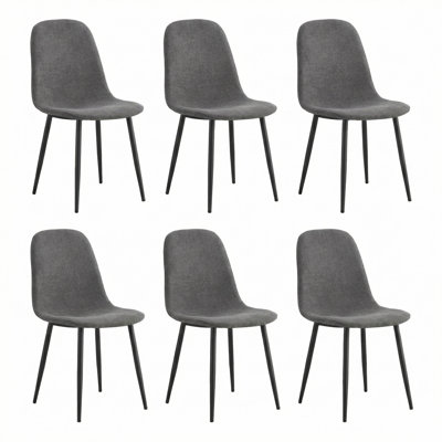 Mekail Modern Upholstered Dining Chairs with Metal Legs (Set of 4)