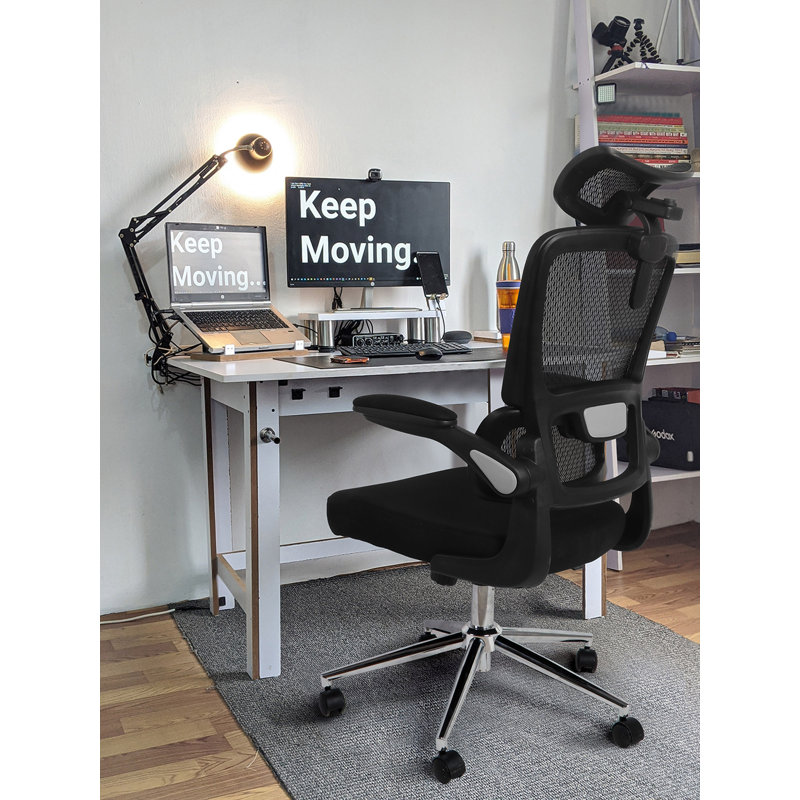 Mesh Office Chair with Headrest, Black