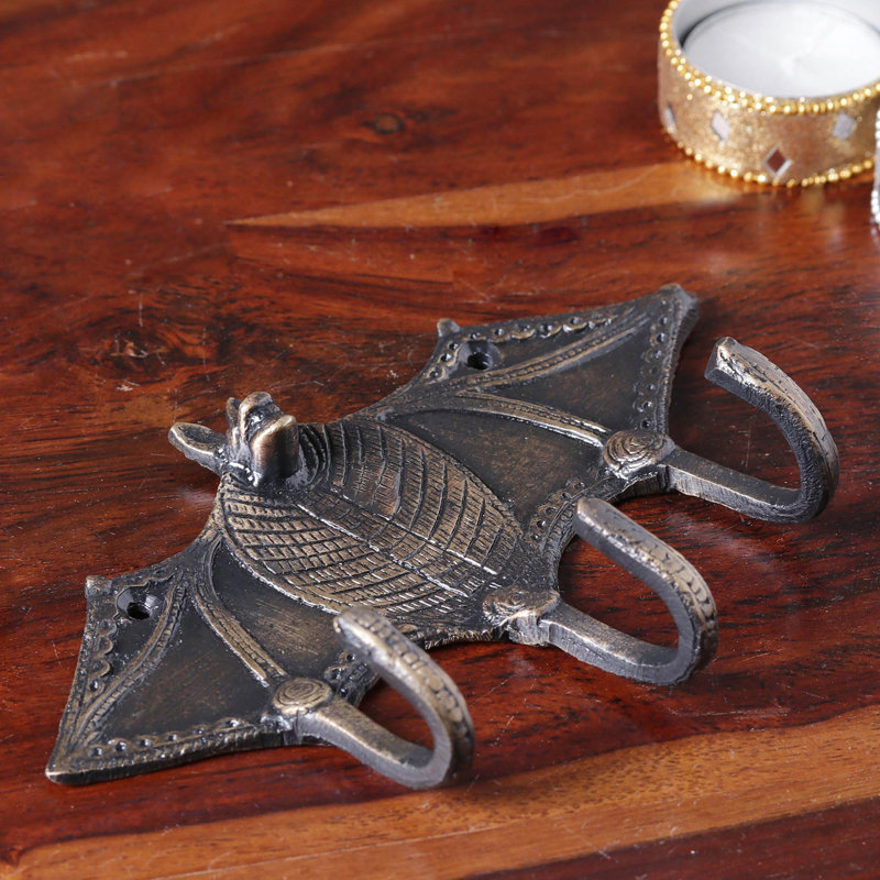 Handmade Glorious Bat Brass Key Rack