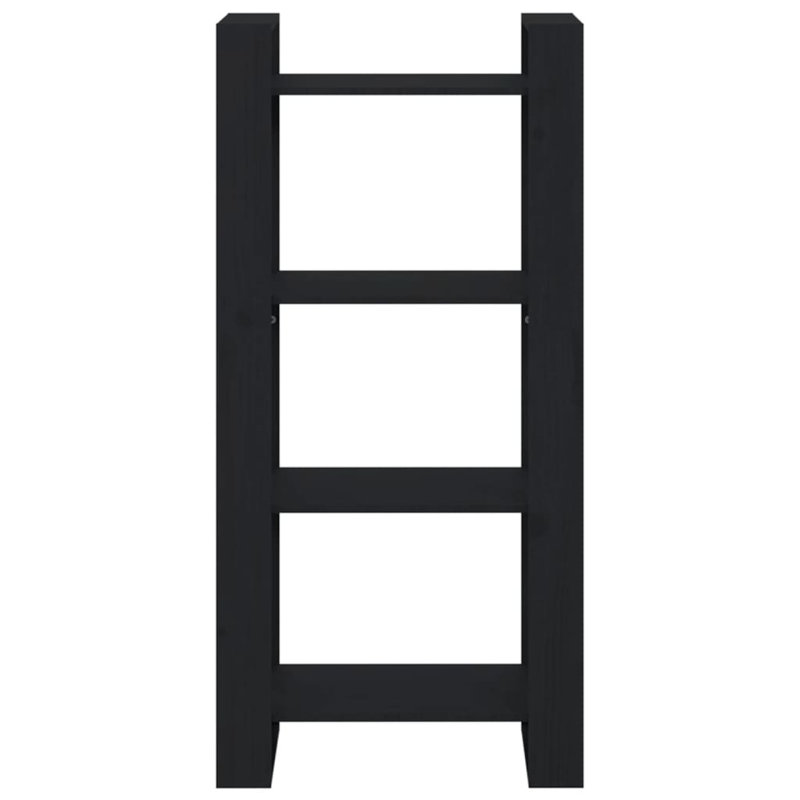 Gelissa 125cm H Solid Wood Etagere Bookcase, 125Cm H x 60Cm W, Black