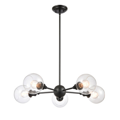 Lustre linéaire moderne à 5 lumières Spoutnik
