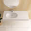 Lavabo de salle de bain mural en pierre 47 po