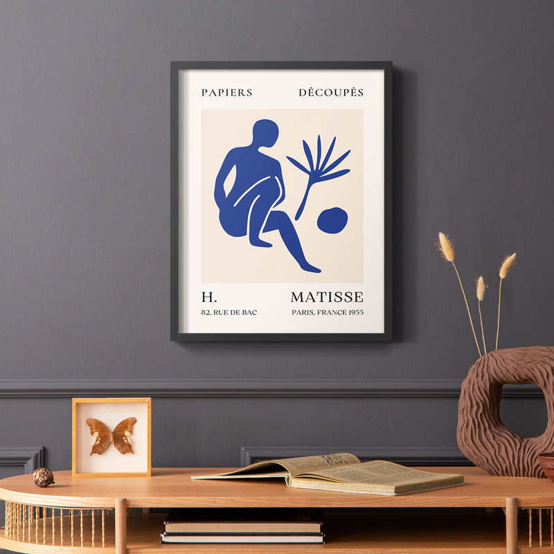 Matisse CLX, reproduction encadrée - bois massif, Noir, H 14 po x l 11 po