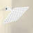 1-Spray Patterns With 2.5 GPM 8 In. Wall Mount Fixed Shower Head In White