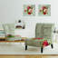 Fauteuil de chambre rembourré en velours rouge