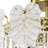 Isamary 5-light Brushed Shiny Brass Leaf-shaped Glass Crystal Flush Mount