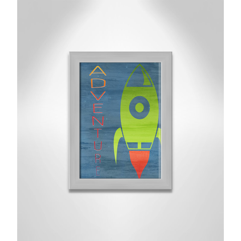 Space Explore 2, impression sur papier, H 14 po x l 10 po x P 0,6 po, Encadré plat argent