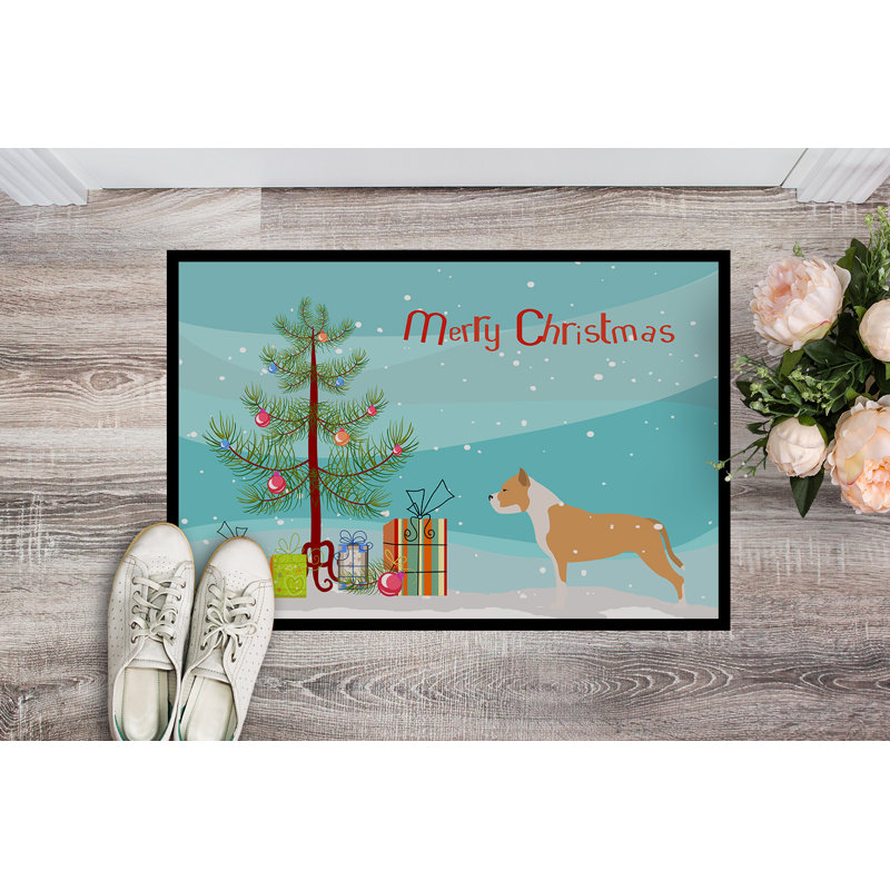 Tapis de porte d’intérieur anti-dérapant staffordshire bull terrier, Rectangle 2 pi x 3 pi
