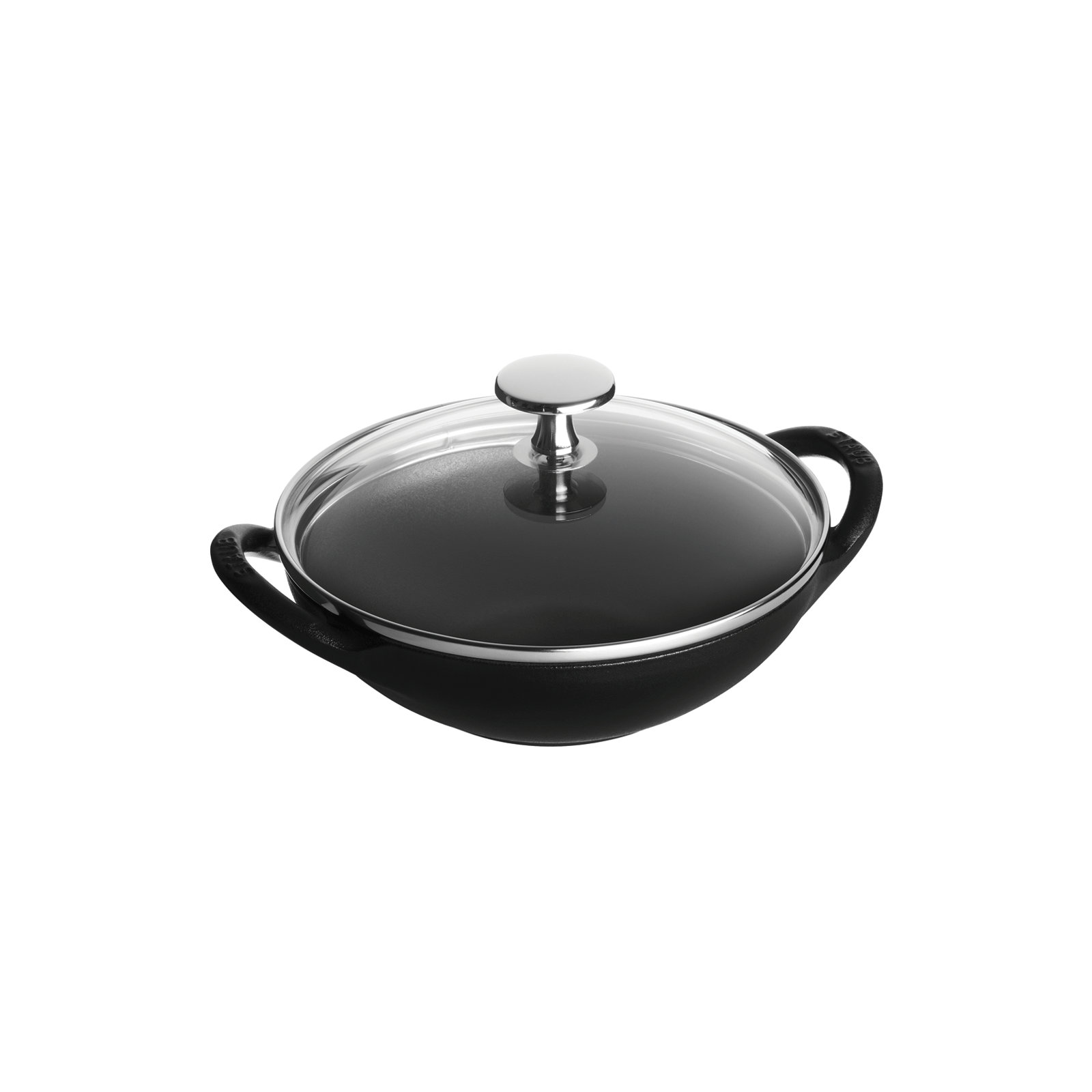 Staub Minis Cast Iron 0.5-qt Baby Wok, Black Matte