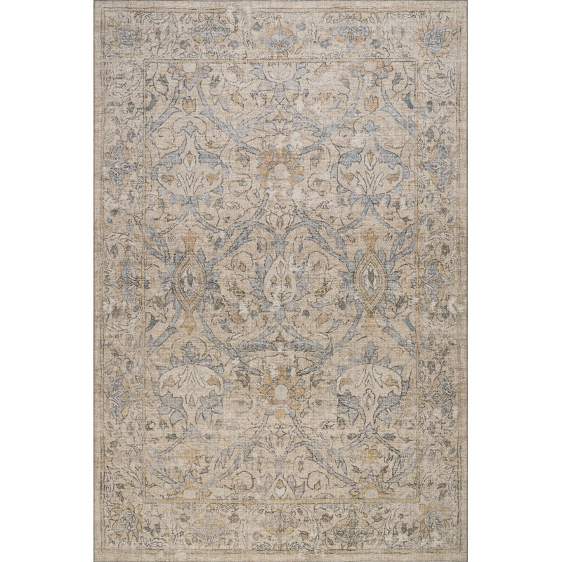 Tapis à motif floral et cachemire Nuloom Ondyssia, Rectangle 6 pi 7 po x 9 pi
