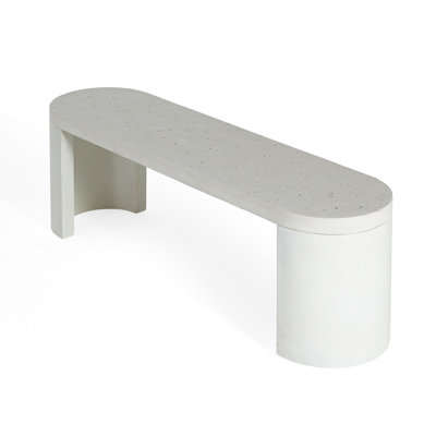 Macario 60" MMacariorn Outdoor Terrazzo Finish Dining Bench