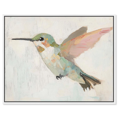 Airborne Hummingbird Farmhouse Art Canvas Print by Art Remedy