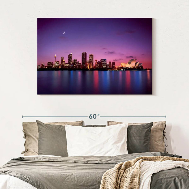 Sireci Sydney Night Skyline, 32" H x 48" W