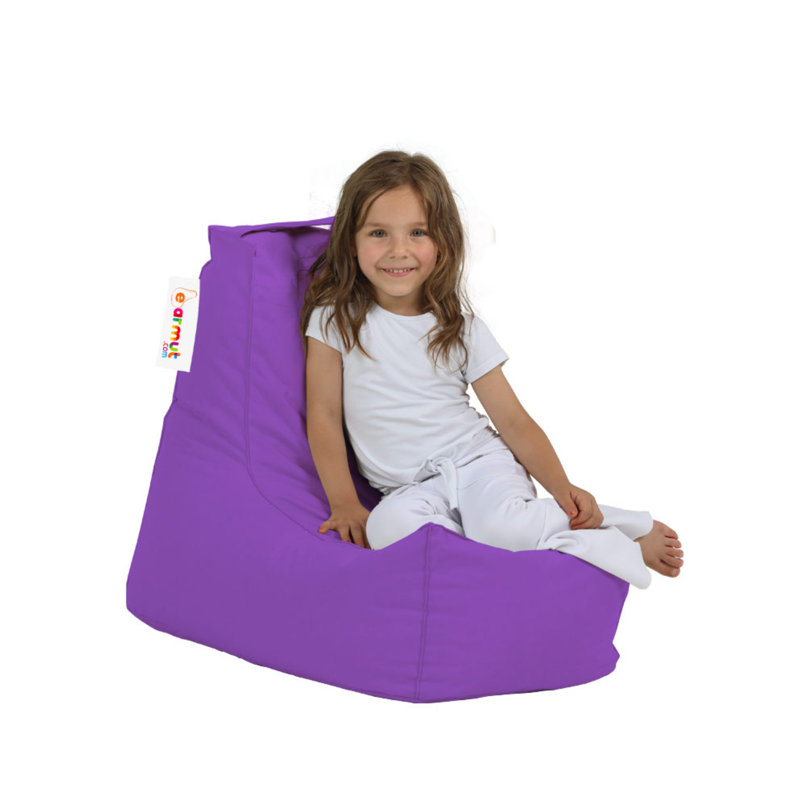 Fauteuil à billes Premium de couleur mauve unie de 15,7 po x 25,6 po x 9,8 po Premium | 100% polyester imperméable, rempli de perles de polystyrène recyclées originales | Double fermeture à glissière dissimulée, capacité maximale: 440 lb, parfaite pour le plaisir en plein air et la détente