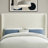 Tufted Upholstered Wingback Headboard, Solid Wood Head Board with Wood Legs, Adjustable Height Bed headboard from 47” to 63” Fabric Headboard in Modern Button Design, Beige-1708170146-1708170158