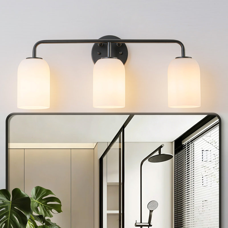 Éclairage pour meuble-lavabo en verre 3 lumières