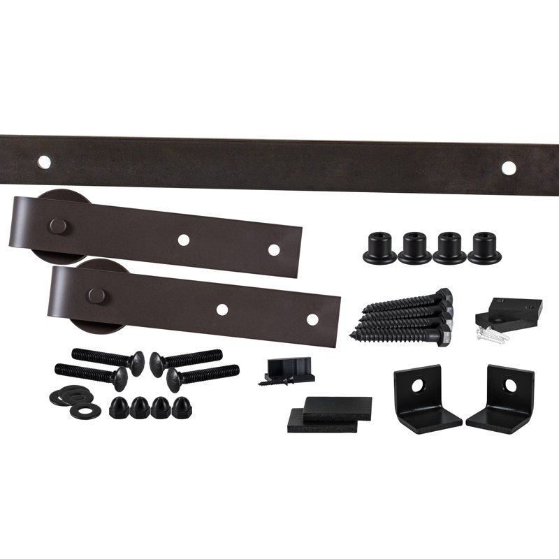 Ensemble de quincaillerie pour porte de grange simple 402, 84 po, Bronze peint