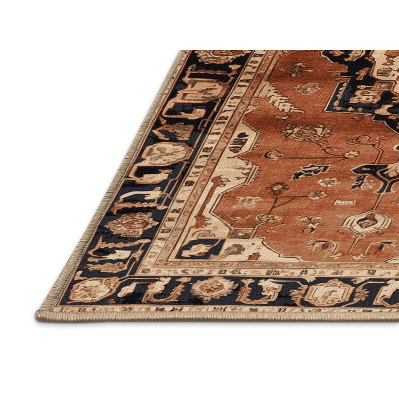 Tapis brun lavable à la machine, Rectangulaire 2 pi x 3 pi