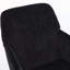 Fauteuil ergonomique Ty pour la maison, la chambre ou le bureau - Velours noir, coussin moelleux, base dorée stable, fauteuil pivotant confortable et réglable