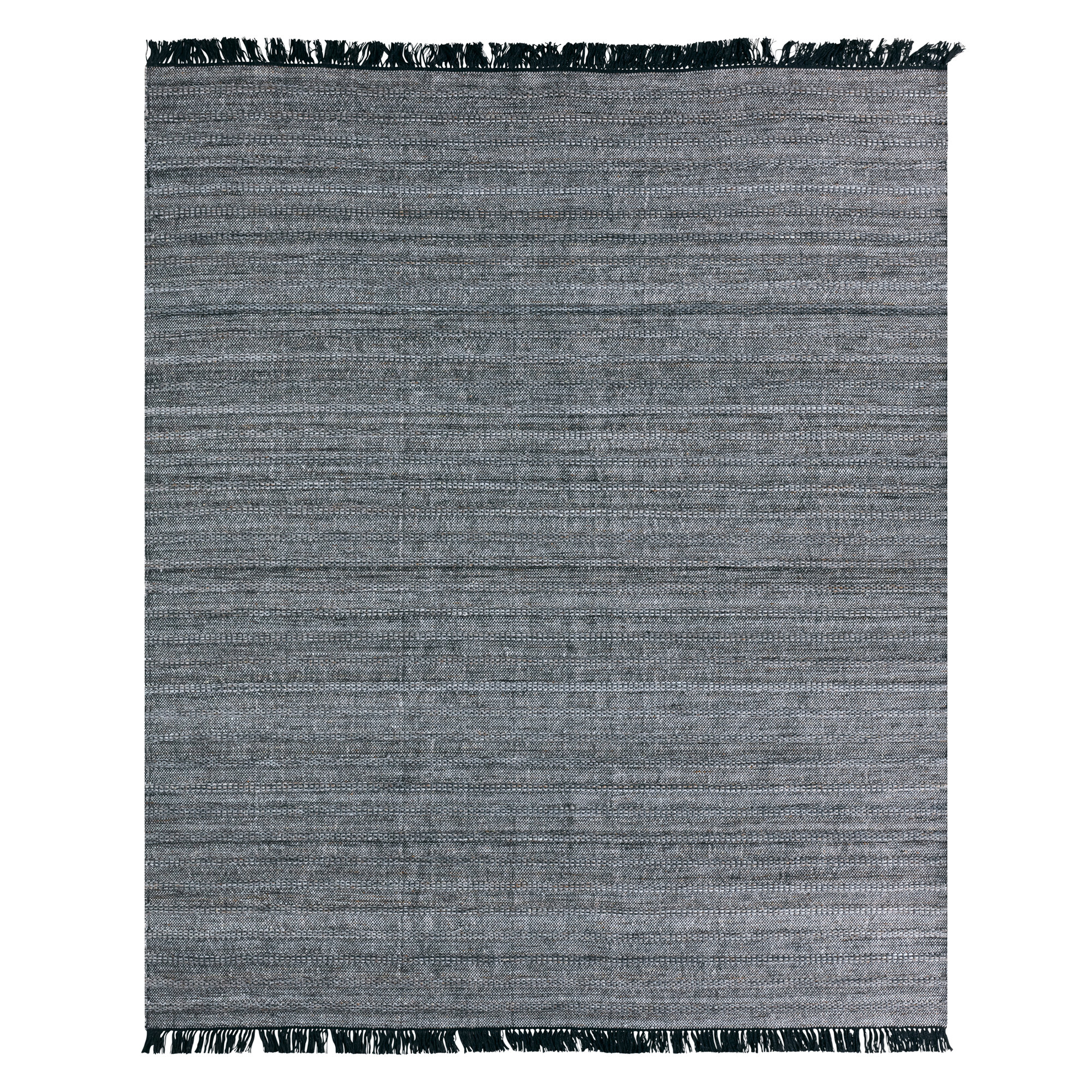 Graham Handmade Recycled P.E.T Black/Gray/Brown Indoor/Outdoor Rug, Rectangle 4' x 6'