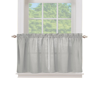 Sample Solid Textured Tier Window Curtain