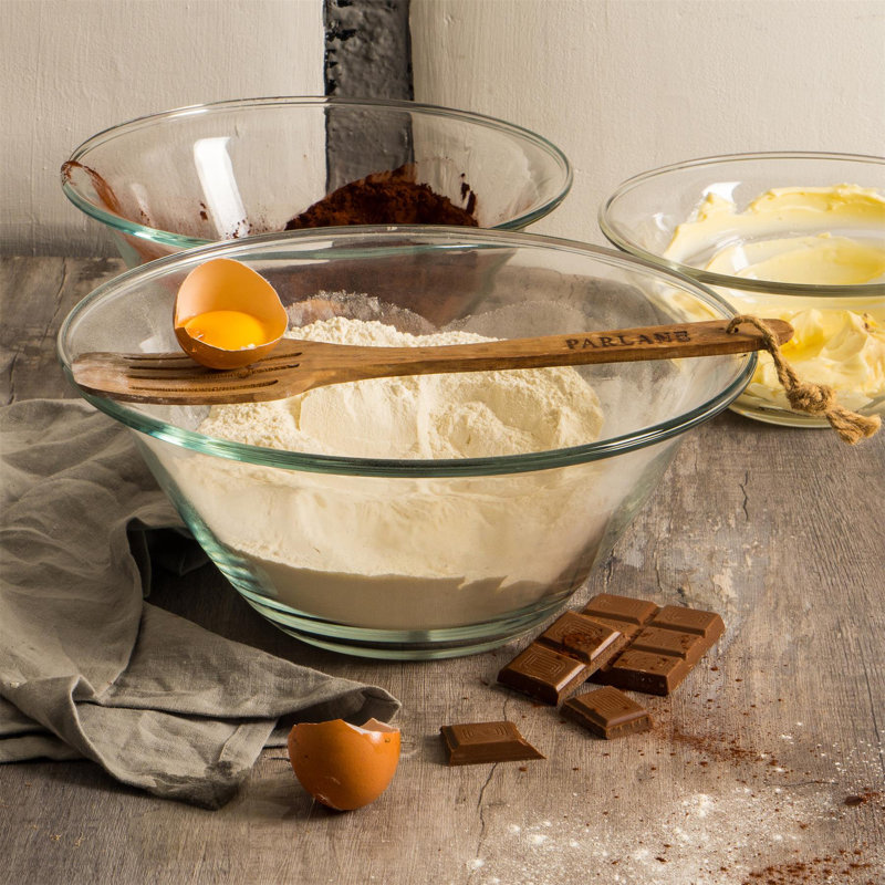 Mr Chef Glass Nesting Mixing Bowl, 22cm Diameter