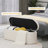 Matt Upholstered 45.5" Teddy Fabric Fluffy Faux Fur Flip Top Storage Bench-88231020