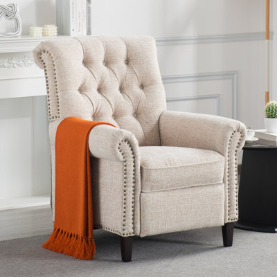 Fauteuil inclinable manuel 29,92 po avec garniture cloutée