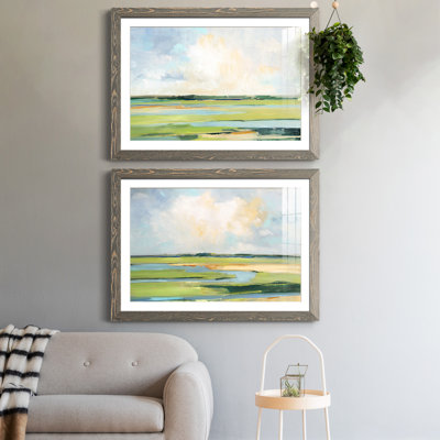 " Pastel Horizon I " 2 - Pieces Painting Print