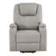 Fauteuil inclinable rembourré Shatima avec lève-personne électrique et massage gris clair