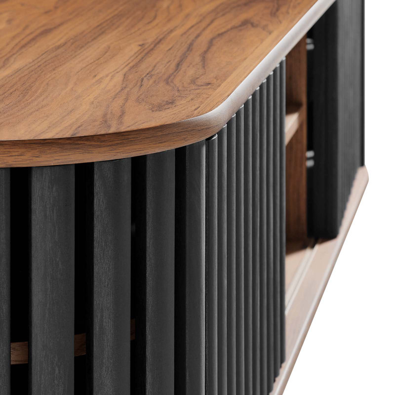 Modway 64'' W Floating Storage Credenza, Walnut