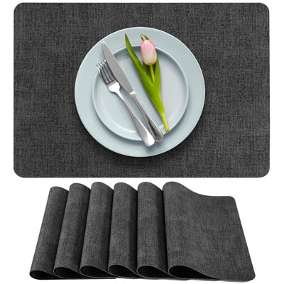 Napperons Mistyann More Décor pour salle à manger et cuisine - ensemble de 6 - brun
