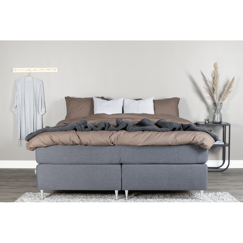Brynzlee Pocketsprung Divan Bed Set, Light Grey, Super King (6')