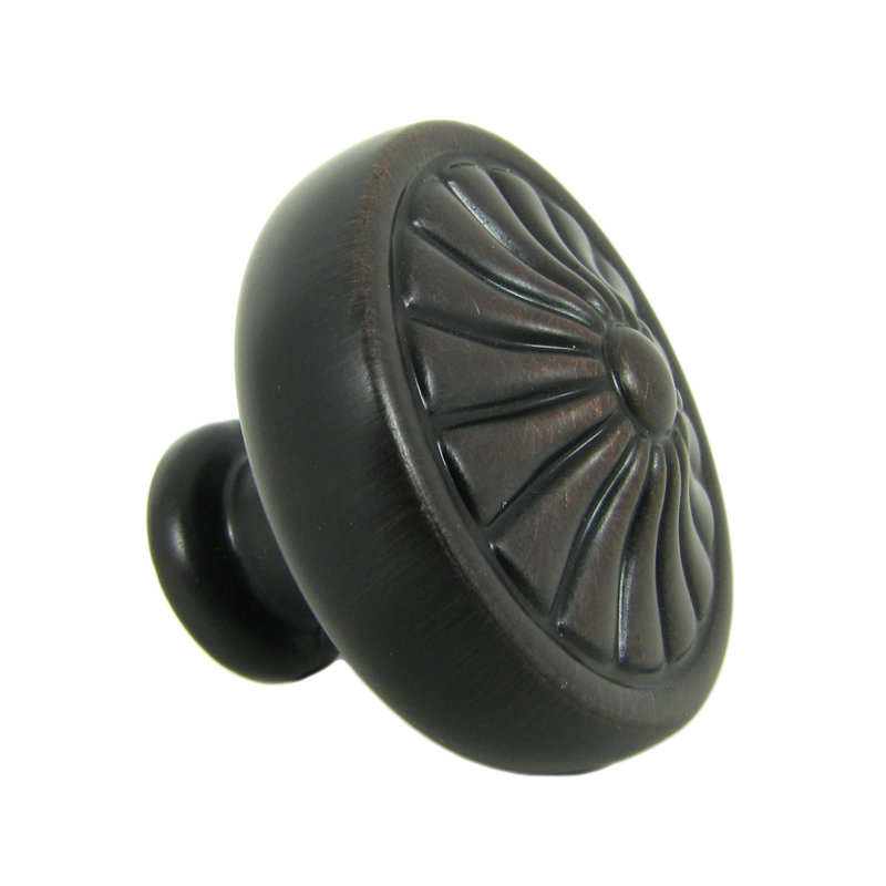 Darlington Oil Rubbed Bronze Round Cabinet Knob with Mounting Hardware