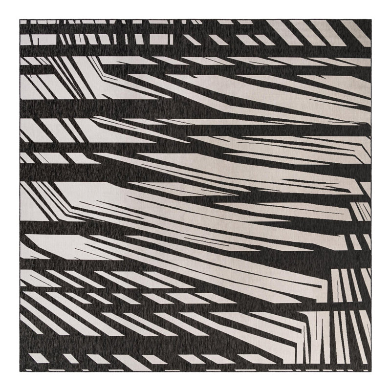 Tapis intérieur / extérieur d'extérieur moderne, Carré 13 pi 1 po