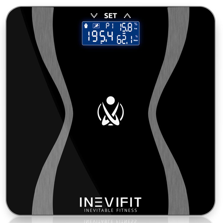 INEVIFIT Bathroom Scale, Highly Accurate Digital Bathroom Body Scale,  Measures Weight up to 400 lbs. Includes Batteries