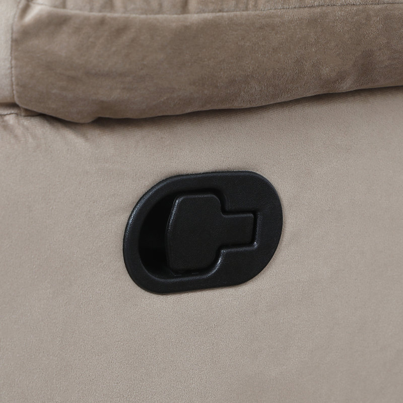 Transitional Microfiber Fabric Upholstered Loveseat, Beige