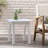 SELMA Acacia Wood Accent Side Table In White PU, Weather-Resistant Rectangular End Table For Patio, Garden, Lawn, And Living Room(White PU)