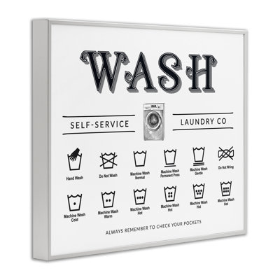 «Wash Cycles Instructions», giclée encadrée, design par lettré et doublé