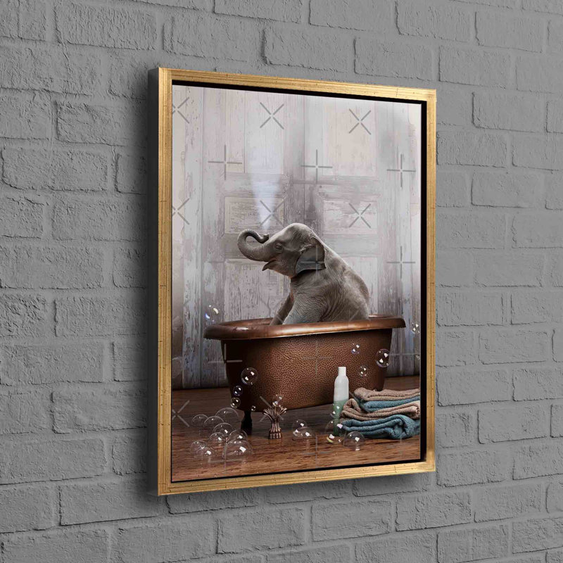 Print on Canvas, Framed Print without Mat, Gold, 60 cm H x 40 cm W