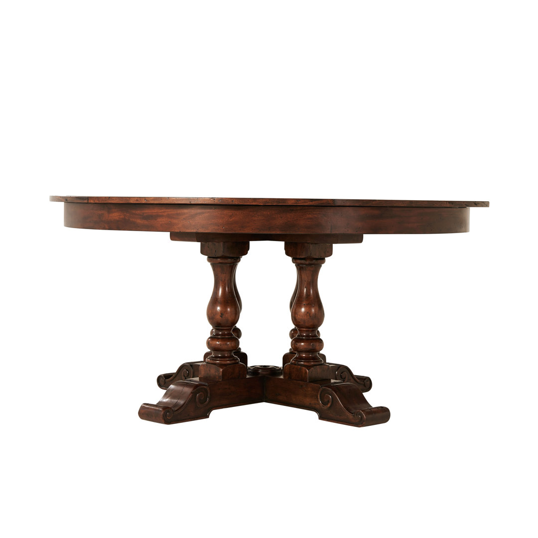 Castle Bromwich Extendable Mahogany Round Dining Table Theodore Alexander