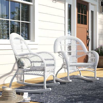 Chaise berçante en osier / rotin Malmesbury