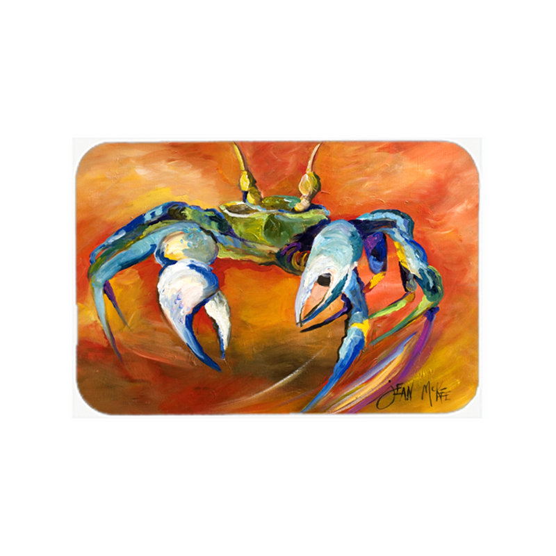 Planche à découper en verre Colorful Go Crab