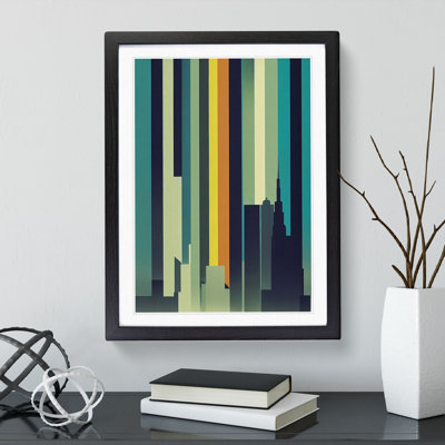 XV1022-580X An Enchanting City Skyline Abstract - Single Picture Frame Print