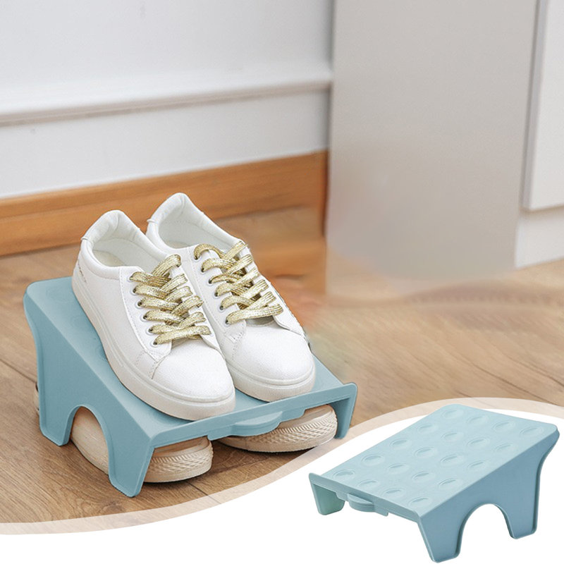 Étagère à chaussures à deux niveaux, Blue