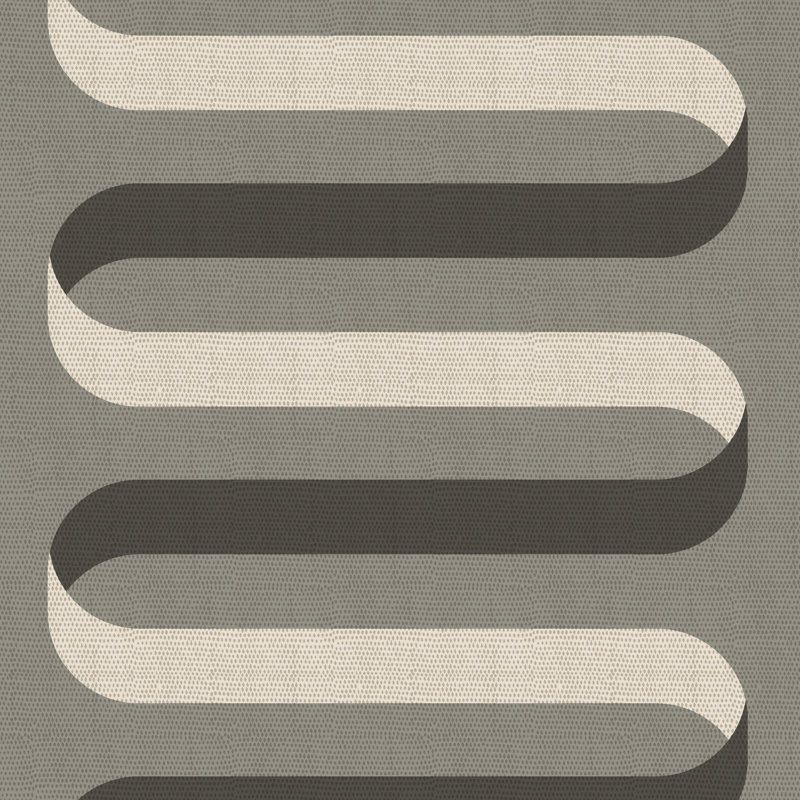 Folding Ribbon - Smoky Umber Wallpaper